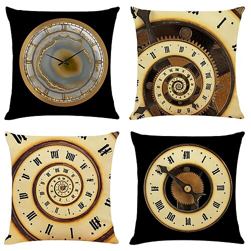 Time Wheel Double Side Cushion Cover 4PC Soft Decorative Square Throw Pillow Cover Cushion Case Pillowcase for Bedroom Livingroom Superior Quality Machine Washable Indoor Cushion for Sofa Couch Bed Chair
Time Wheel Double Side Cushion Cover 4PC Soft Decorative Square Throw Pillow Cover Cushion Case Pillowcase for Bedroom Livingroom Superior Quality Machine Washable Indoor Cushion for Sofa Couch Bed Chair