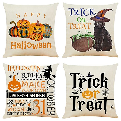 Halloween Double Side Cushion Cover 4PC Soft Decorative Square Throw Pillow Cover Cushion Case Pillowcase for Bedroom Livingroom Superior Quality Machine Washable Indoor Cushion for Sofa Couch Bed Chair Pumpkin Bat
Halloween Double Side Cushion Cover 4PC Soft Decorative Square Throw Pillow Cover Cushion Case Pillowcase for Bedroom Livingroom Superior Quality Machine Washable Indoor Cushion for Sofa Couch Bed Chair Pumpkin Bat