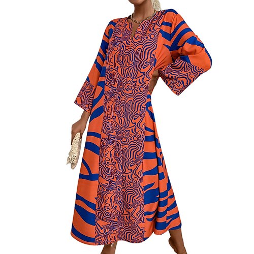 Women's Shift Dress Maxi long Dress Green Royal Blue Orange Long Sleeve Floral Print Fall Spring V Neck Casual 2022 S M L XL
Women's Shift Dress Maxi long Dress Green Royal Blue Orange Long Sleeve Floral Print Fall Spring V Neck Casual 2022 S M L XL