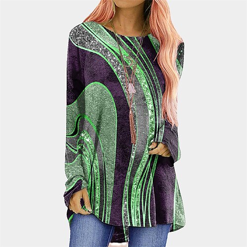 Women's Casual Dress Green Blue Yellow Long Sleeve Print Winter Fall Crew Neck Modern Winter Dress Weekend Fall Dress Loose Fit S M L XL XXL 3XL
Women's Casual Dress Green Blue Yellow Long Sleeve Print Winter Fall Crew Neck Modern Winter Dress Weekend Fall Dress Loose Fit S M L XL XXL 3XL