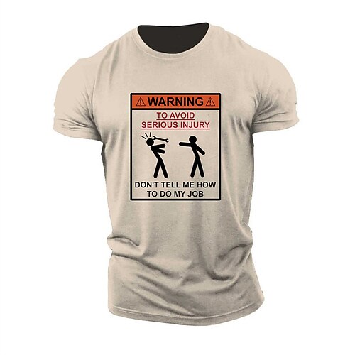 Men's Unisex T shirt Tee Letter Graphic Prints Crew Neck Khaki Outdoor Street Short Sleeve Print Clothing Apparel Sports Designer Casual Big and Tall / Summer / Summer
Men's Unisex T shirt Tee Letter Graphic Prints Crew Neck Khaki Outdoor Street Short Sleeve Print Clothing Apparel Sports Designer Casual Big and Tall / Summer / Summer