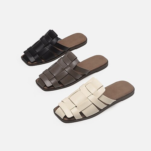 Women's Clogs Daily Vintage Clogs Summer Flat Heel Square Toe Elegant Casual Minimalism Faux Leather Loafer Solid Colored Black Wine Beige
Women's Clogs Daily Vintage Clogs Summer Flat Heel Square Toe Elegant Casual Minimalism Faux Leather Loafer Solid Colored Black Wine Beige
