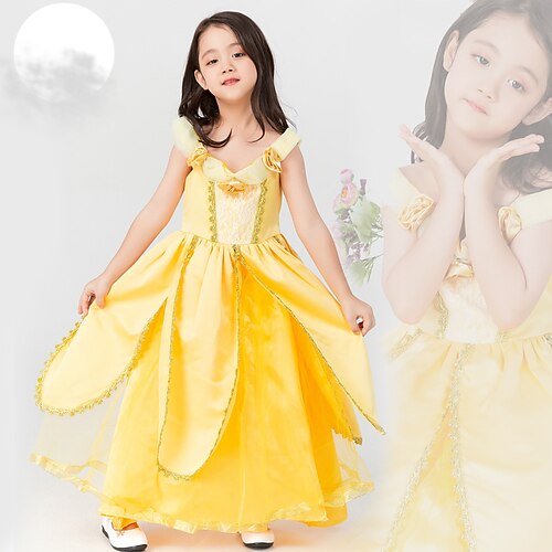 Princess Belle Dress Flower Girl Dress Girls' Movie Cosplay Cosplay Yellow Dress Masquerade Polyester
Princess Belle Dress Flower Girl Dress Girls' Movie Cosplay Cosplay Yellow Dress Masquerade Polyester