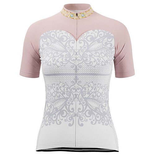21Grams Women's Cycling Jersey Short Sleeve Bike Top with 3 Rear Pockets Mountain Bike MTB Road Bike Cycling Breathable Quick Dry Moisture Wicking Reflective Strips WhitePink Graphic Polyester
21Grams Women's Cycling Jersey Short Sleeve Bike Top with 3 Rear Pockets Mountain Bike MTB Road Bike Cycling Breathable Quick Dry Moisture Wicking Reflective Strips WhitePink Graphic Polyester