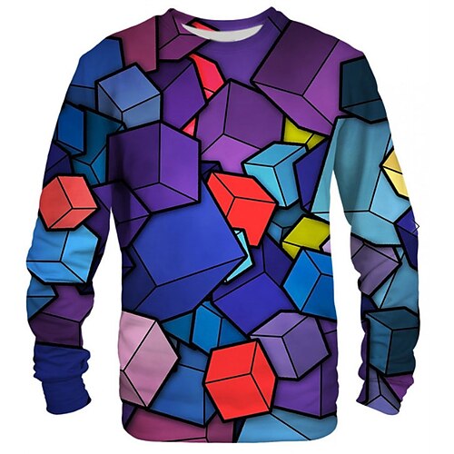 Men's Unisex Sweatshirt Geometric Graphic Prints Print Outdoor Street Daily 3D Print Basic Sports Hoodies Sweatshirts Long Sleeve Purple
Men's Unisex Sweatshirt Geometric Graphic Prints Print Outdoor Street Daily 3D Print Basic Sports Hoodies Sweatshirts Long Sleeve Purple