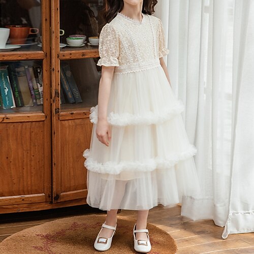 Kids Little Girls' Dress Solid Colored A Line Dress Daily Print White Maxi Short Sleeve Princess Sweet Dresses Spring Summer Regular Fit 1pcs 3-12 Years
Kids Little Girls' Dress Solid Colored A Line Dress Daily Print White Maxi Short Sleeve Princess Sweet Dresses Spring Summer Regular Fit 1pcs 3-12 Years