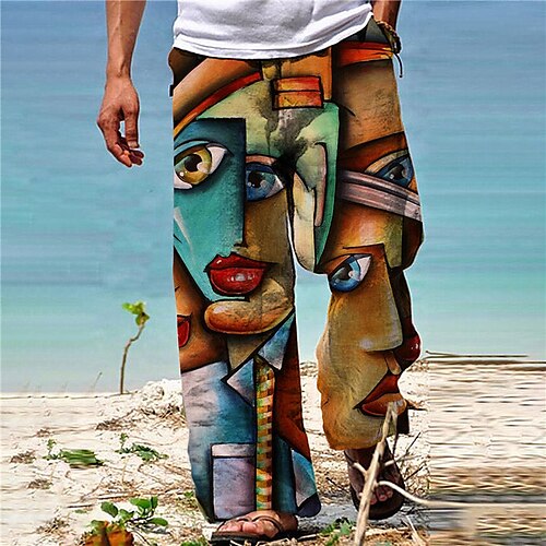 Men's Trousers Beach Pants Pocket Drawstring Elastic Waist Cartoon Graphic Prints Comfort Breathable Casual Daily Holiday Streetwear Designer Green Blue
Men's Trousers Beach Pants Pocket Drawstring Elastic Waist Cartoon Graphic Prints Comfort Breathable Casual Daily Holiday Streetwear Designer Green Blue