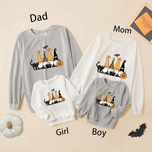Family Look Halloween Sweatshirt Graphic Patterned Pumpkin Bat Daily Print Multicolor Long Sleeve Adorable Matching Outfits
Family Look Halloween Sweatshirt Graphic Patterned Pumpkin Bat Daily Print Multicolor Long Sleeve Adorable Matching Outfits