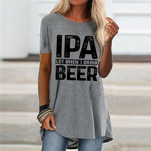Women's Shift Dress Short Mini Dress Gray Half Sleeve Letter Print Fall Spring Round Neck Casual 2022 S M L XL XXL 3XL
Women's Shift Dress Short Mini Dress Gray Half Sleeve Letter Print Fall Spring Round Neck Casual 2022 S M L XL XXL 3XL