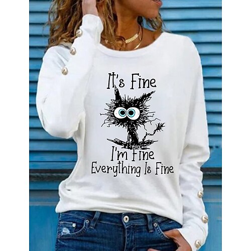 Women's Sweatshirt Pullover Button Up Hoodie Active Streetwear Print White Blue Red Animal Text Daily Round Neck Long Sleeve S M L XL XXL
Women's Sweatshirt Pullover Button Up Hoodie Active Streetwear Print White Blue Red Animal Text Daily Round Neck Long Sleeve S M L XL XXL
