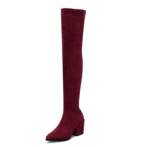 Women's Boots Party Daily Over The Knee Boots Winter Chunky Heel Pointed Toe Sexy Suede Zipper Solid Colored Black Dark Green Burgundy
Women's Boots Party Daily Over The Knee Boots Winter Chunky Heel Pointed Toe Sexy Suede Zipper Solid Colored Black Dark Green Burgundy
