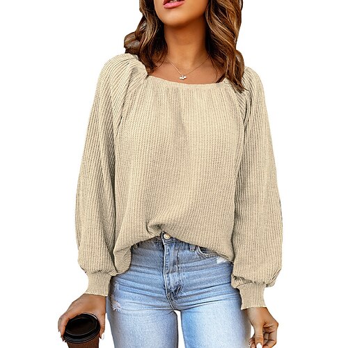 Women's Pullover Casual Patchwork Light Khaki. Splicing Loose Daily Polo Collar Long Sleeve S M L XL XXL 3XL
Women's Pullover Casual Patchwork Light Khaki. Splicing Loose Daily Polo Collar Long Sleeve S M L XL XXL 3XL