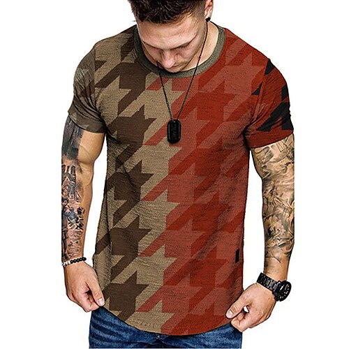 Men's Unisex T shirt Tee Geometric Graphic Prints Crew Neck Red Short Sleeve 3D Print Outdoor Street Print Tops Sports Designer Casual Big and Tall / Summer / Summer
Men's Unisex T shirt Tee Geometric Graphic Prints Crew Neck Red Short Sleeve 3D Print Outdoor Street Print Tops Sports Designer Casual Big and Tall / Summer / Summer
