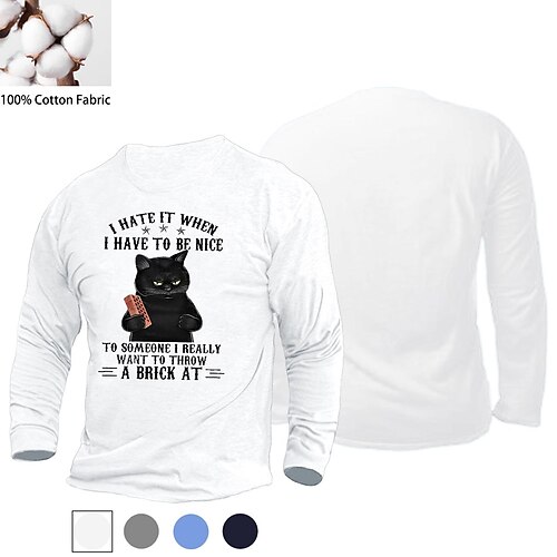 100% Cotton Series Men's T shirt Tee Hot Stamping Letter Crew Neck Street Daily Print Long Sleeve Tops Casual Fashion Comfortable Tops Designer
100% Cotton Series Men's T shirt Tee Hot Stamping Letter Crew Neck Street Daily Print Long Sleeve Tops Casual Fashion Comfortable Tops Designer