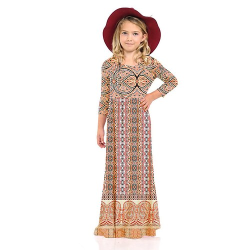 Kids Little Girls' Dress Floral Shift Dress Daily Holiday Vacation Print Orange Maxi 3/4 Length Sleeve Casual Cute Sweet Dresses Fall Winter Regular Fit 2-8 Years
Kids Little Girls' Dress Floral Shift Dress Daily Holiday Vacation Print Orange Maxi 3/4 Length Sleeve Casual Cute Sweet Dresses Fall Winter Regular Fit 2-8 Years