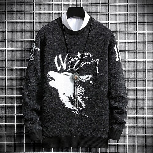 Men's Pullover Sweater Jumper Crochet Knit Cropped Knitted Geometric Crew Neck Casual Daily Holiday Fall Winter Black Wine M L XL / Long Sleeve / Long Sleeve / Animal
Men's Pullover Sweater Jumper Crochet Knit Cropped Knitted Geometric Crew Neck Casual Daily Holiday Fall Winter Black Wine M L XL / Long Sleeve / Long Sleeve / Animal