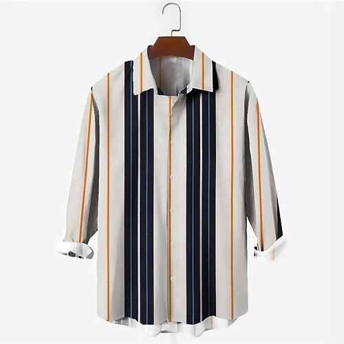 Men's Shirt 3D Print Striped Turndown Street Casual Button-Down Print Long Sleeve Tops Casual Fashion Breathable Gray
Men's Shirt 3D Print Striped Turndown Street Casual Button-Down Print Long Sleeve Tops Casual Fashion Breathable Gray