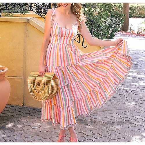 Women's Swing Dress Maxi long Dress Pink Sleeveless Line Zipper Patchwork Fall Summer Spaghetti Strap Stylish Fashion Modern 2022 S M L XL
Women's Swing Dress Maxi long Dress Pink Sleeveless Line Zipper Patchwork Fall Summer Spaghetti Strap Stylish Fashion Modern 2022 S M L XL