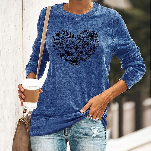 Women's Basic Print Flower / Floral Basic Round Neck Regular Spring & Fall Blue Yellow Dark Green Dark Blue Black
Women's Basic Print Flower / Floral Basic Round Neck Regular Spring & Fall Blue Yellow Dark Green Dark Blue Black