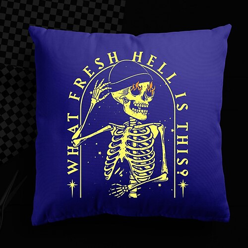Halloween UV Reactive Cushion Cover 1PC Soft Decorative Skull Square Throw Pillow Cover Cushion Case Pillowcase for Bedroom Livingroom Superior Quality Machine Washable Indoor Cushion for Sofa Couch Bed Chair
Halloween UV Reactive Cushion Cover 1PC Soft Decorative Skull Square Throw Pillow Cover Cushion Case Pillowcase for Bedroom Livingroom Superior Quality Machine Washable Indoor Cushion for Sofa Couch Bed Chair