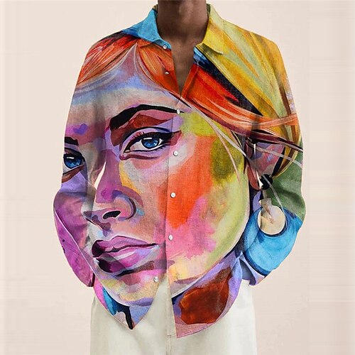 Men's Shirt Abstract Turndown Rainbow Long Sleeve 3D Print Outdoor Street Button-Down Print Tops Fashion Casual Breathable
Men's Shirt Abstract Turndown Rainbow Long Sleeve 3D Print Outdoor Street Button-Down Print Tops Fashion Casual Breathable