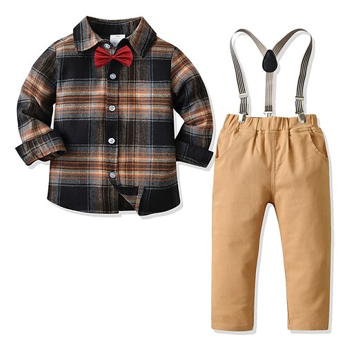camisa de niños conjunto de ropa de pantalones 2 piezas manga larga caqui algodón a cuadros vacaciones casual diario 2-8 años
camisa de niños conjunto de ropa de pantalones 2 piezas manga larga caqui algodón a cuadros vacaciones casual diario 2-8 años
