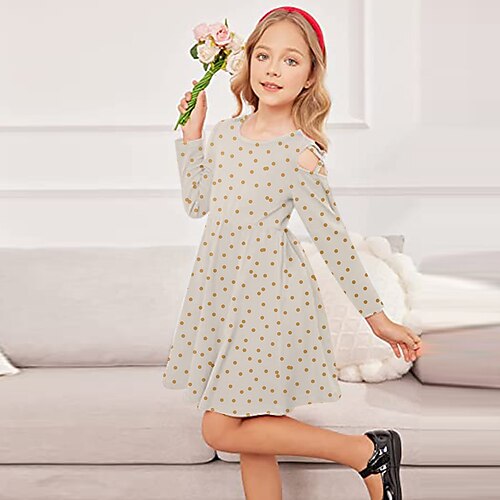 Kids Little Girls' Dress Floral A Line Dress Daily Holiday Vacation Print Green Gray Above Knee Long Sleeve Casual Cute Sweet Dresses Fall Winter Regular Fit 3-10 Years
Kids Little Girls' Dress Floral A Line Dress Daily Holiday Vacation Print Green Gray Above Knee Long Sleeve Casual Cute Sweet Dresses Fall Winter Regular Fit 3-10 Years
