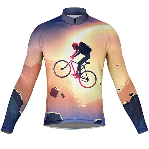 21Grams Men's Cycling Jersey Long Sleeve Bike Top with 3 Rear Pockets Mountain Bike MTB Road Bike Cycling Breathable Quick Dry Moisture Wicking Reflective Strips Yellow Graphic Polyester Spandex
21Grams Men's Cycling Jersey Long Sleeve Bike Top with 3 Rear Pockets Mountain Bike MTB Road Bike Cycling Breathable Quick Dry Moisture Wicking Reflective Strips Yellow Graphic Polyester Spandex