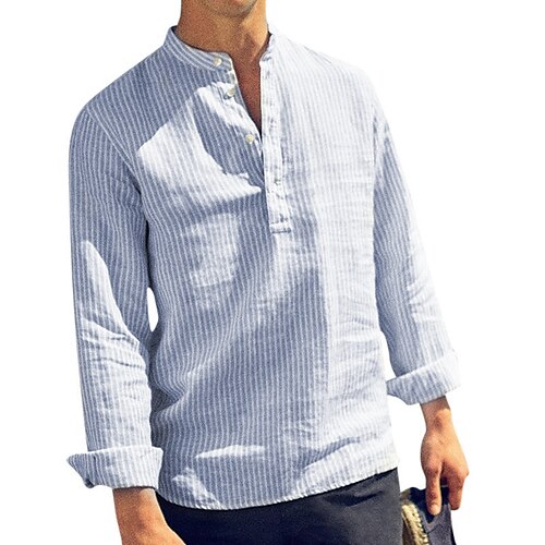 Men's Henley Shirt Striped Henley Red Light Blue Black Print Street Daily Long Sleeve Button-Down Clothing Apparel Fashion Casual Comfortable / Beach
Men's Henley Shirt Striped Henley Red Light Blue Black Print Street Daily Long Sleeve Button-Down Clothing Apparel Fashion Casual Comfortable / Beach