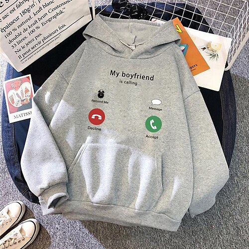 Women's Hoodie Pullover Graphic Prints Print Casual Daily Streetwear Hot Stamping Cotton Casual Clothing Apparel Hoodies Sweatshirts Loose Fit White Black
Women's Hoodie Pullover Graphic Prints Print Casual Daily Streetwear Hot Stamping Cotton Casual Clothing Apparel Hoodies Sweatshirts Loose Fit White Black