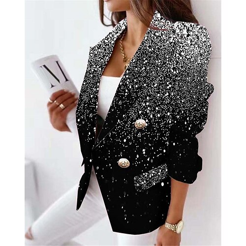 Women's Blazer Regular with Pockets Coat Black Stylish Formal Work Office Fall Winter Double Breasted Turndown Regular Fit S M L XL XXL 3XL
Women's Blazer Regular with Pockets Coat Black Stylish Formal Work Office Fall Winter Double Breasted Turndown Regular Fit S M L XL XXL 3XL