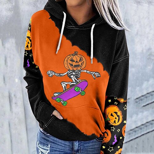 Damen Hoodie Sweatshirt Kapuze Zur Seite fahren Strassenmode Casual Bedruckt Schwarz Weiß Purpur Totenkopf Motiv Kürbis Lockere Passform Halloween Mit Kapuze Langarm
Damen Hoodie Sweatshirt Kapuze Zur Seite fahren Strassenmode Casual Bedruckt Schwarz Weiß Purpur Totenkopf Motiv Kürbis Lockere Passform Halloween Mit Kapuze Langarm