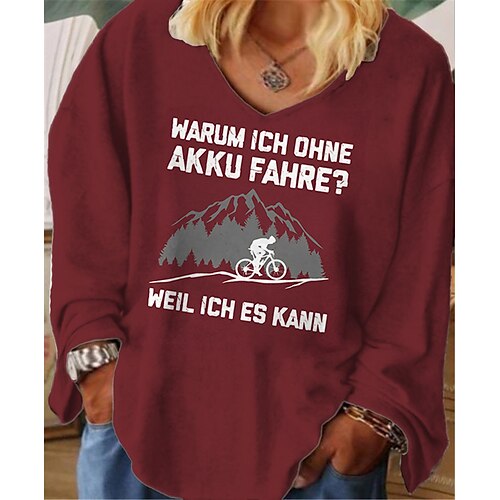 Women's Plus Size Tops T shirt Tee Graphic Letter Print Long Sleeve V Neck Streetwear Daily Vacation Cotton Spandex Jersey Fall Winter Wine
Women's Plus Size Tops T shirt Tee Graphic Letter Print Long Sleeve V Neck Streetwear Daily Vacation Cotton Spandex Jersey Fall Winter Wine