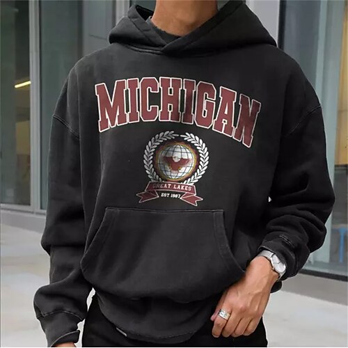 Men's Hoodie Pullover Black Hooded Graphic Letter Print Front Pocket Going out Streetwear Cool Designer Winter Fall & Winter Clothing Apparel Hoodies Sweatshirts Long Sleeve
Men's Hoodie Pullover Black Hooded Graphic Letter Print Front Pocket Going out Streetwear Cool Designer Winter Fall & Winter Clothing Apparel Hoodies Sweatshirts Long Sleeve