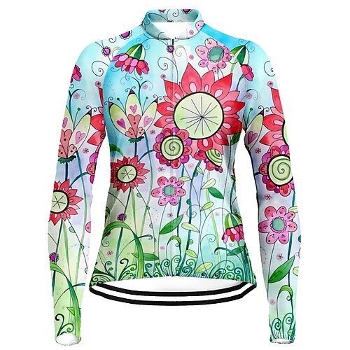 21Grams Women's Cycling Jersey Long Sleeve Bike Top with 3 Rear Pockets Mountain Bike MTB Road Bike Cycling Quick Dry Moisture Wicking Blue Floral Botanical Sports Clothing Apparel / Stretchy
21Grams Women's Cycling Jersey Long Sleeve Bike Top with 3 Rear Pockets Mountain Bike MTB Road Bike Cycling Quick Dry Moisture Wicking Blue Floral Botanical Sports Clothing Apparel / Stretchy