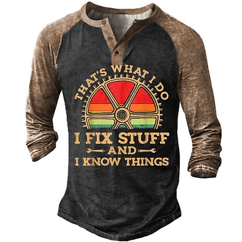 Men's T shirt Tee Henley Shirt Tee Graphic Color Block Letter Henley Black 3D Print Plus Size Outdoor Daily Long Sleeve Patchwork Button-Down Clothing Apparel Basic Designer Casual Classic / Sports
Men's T shirt Tee Henley Shirt Tee Graphic Color Block Letter Henley Black 3D Print Plus Size Outdoor Daily Long Sleeve Patchwork Button-Down Clothing Apparel Basic Designer Casual Classic / Sports
