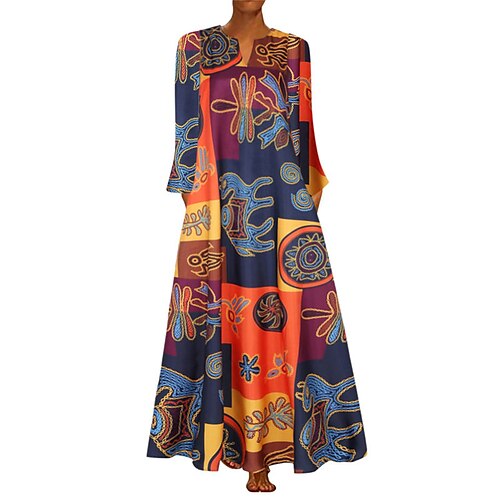 Women's Long Dress Maxi Dress Orange Red Long Sleeve Floral Pocket Winter Fall V Neck Modern Winter Dress Fall Dress Loose Fit 2023 S M L XL XXL 3XL 4XL 5XL
Women's Long Dress Maxi Dress Orange Red Long Sleeve Floral Pocket Winter Fall V Neck Modern Winter Dress Fall Dress Loose Fit 2023 S M L XL XXL 3XL 4XL 5XL