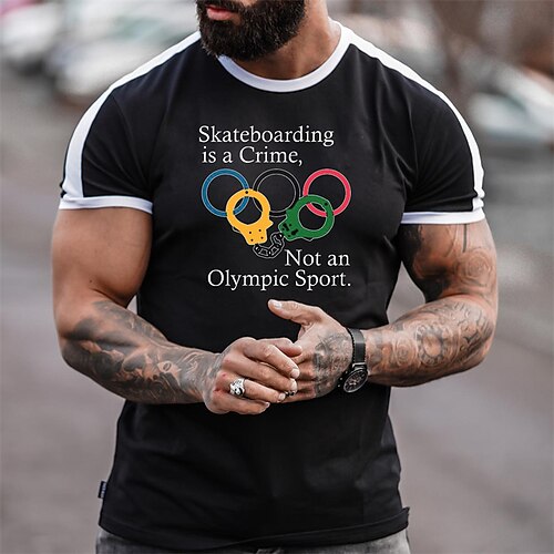 Men's T shirt Tee Hot Stamping Graphic Letter Crew Neck Street Daily Patchwork Print Short Sleeve Tops Designer Casual Fashion Comfortable Black / Summer
Men's T shirt Tee Hot Stamping Graphic Letter Crew Neck Street Daily Patchwork Print Short Sleeve Tops Designer Casual Fashion Comfortable Black / Summer