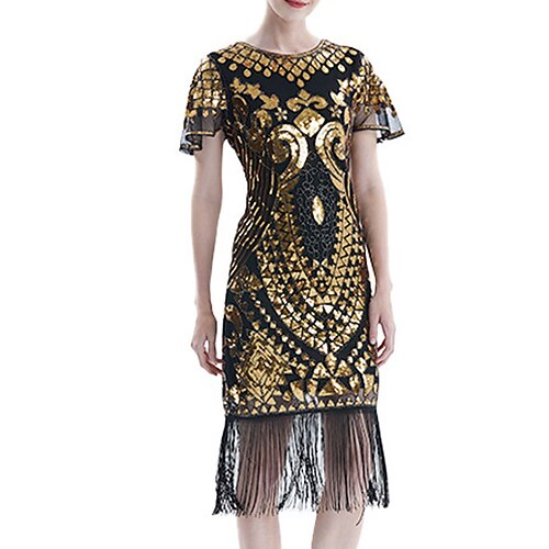 Women's Fringe Dress Bodycon Midi Dress Green Black Yellow Wine Dark Green Gold Short Sleeve Geometric Sequins Tassel Fringe Fall Winter Crew Neck Party Stylish Vintage Party 2022 XS S M L XL XXL
Women's Fringe Dress Bodycon Midi Dress Green Black Yellow Wine Dark Green Gold Short Sleeve Geometric Sequins Tassel Fringe Fall Winter Crew Neck Party Stylish Vintage Party 2022 XS S M L XL XXL