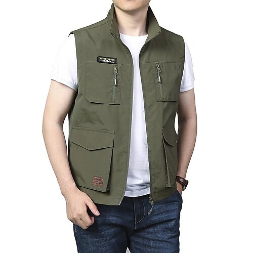 Men's Fishing Vest Hiking Vest Top Outdoor Breathable Lightweight Multi Pockets Comfortable ArmyGreen Black Grey Fishing Climbing Camping / Hiking / Caving
Men's Fishing Vest Hiking Vest Top Outdoor Breathable Lightweight Multi Pockets Comfortable ArmyGreen Black Grey Fishing Climbing Camping / Hiking / Caving