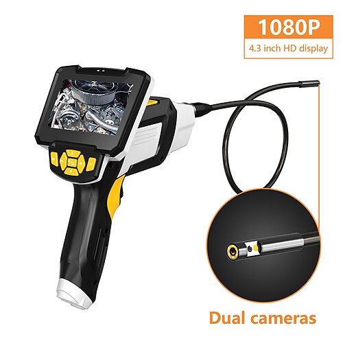 

Industrial Endoscope Camera Digital Borescope with 2MP 4.3 inch Inspection Camera 10.0m(30Ft) 5.0m(16Ft) 1.0m(3Ft) 2 mp Waterproof Recording Image and Video Function Portable LED Light Handheld