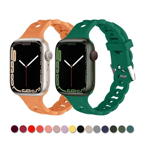 1PC Smart Watch Band Compatible with Apple iWatch 38/40/41mm 42/44/45mm Silicone Waterproof Luxury Adjustable Sport Band for iWatch Smartwatch Strap Wristband for Series 7 / SE / 6/5/4/3/2/1
1PC Smart Watch Band Compatible with Apple iWatch 38/40/41mm 42/44/45mm Silicone Waterproof Luxury Adjustable Sport Band for iWatch Smartwatch Strap Wristband for Series 7 / SE / 6/5/4/3/2/1