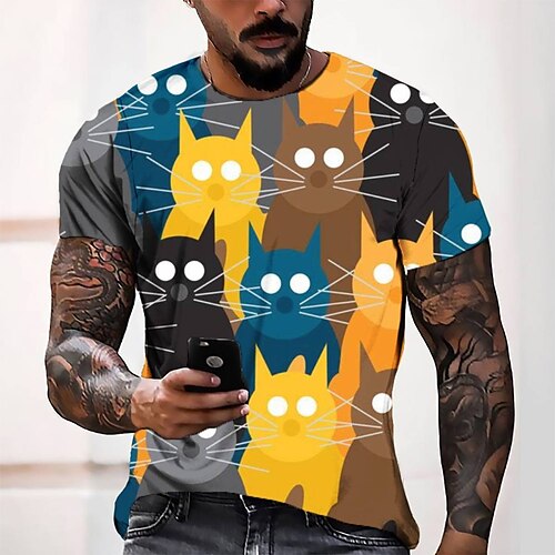 Men's T shirt Tee Tee Graphic Round Neck Orange Short Sleeve 3D Print Casual Daily 3D Print Tops Fashion Cool Designer Comfortable / Summer / Summer
Men's T shirt Tee Tee Graphic Round Neck Orange Short Sleeve 3D Print Casual Daily 3D Print Tops Fashion Cool Designer Comfortable / Summer / Summer