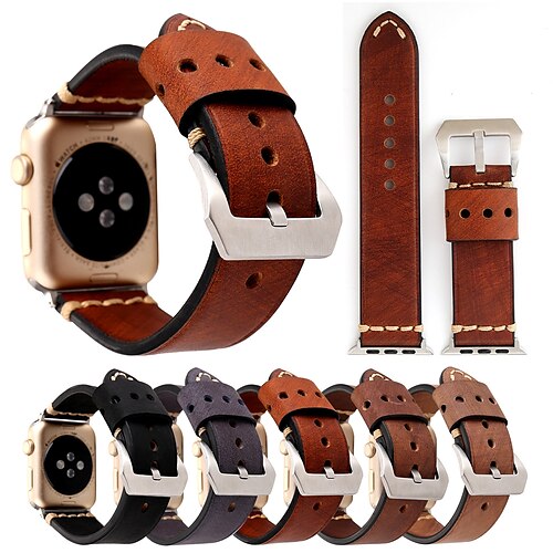 1pc Smart Watch Band Compatible with Apple iWatch 38/40/41mm 42/44/45mm Genuine Leather Adjustable Shockproof Leather Loop for iWatch Smartwatch Strap Wristband for Series 7 / SE / 6/5/4/3/2/1
1pc Smart Watch Band Compatible with Apple iWatch 38/40/41mm 42/44/45mm Genuine Leather Adjustable Shockproof Leather Loop for iWatch Smartwatch Strap Wristband for Series 7 / SE / 6/5/4/3/2/1