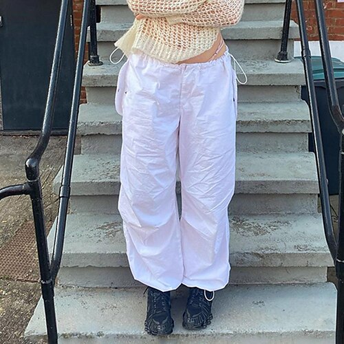 Women's Cargo Pants Pants Trousers Parachute Pants Green Brown White High Waist Fashion Chino Casual Daily Pocket Baggy Micro-elastic Full Length Comfort Plain S M L
Women's Cargo Pants Pants Trousers Parachute Pants Green Brown White High Waist Fashion Chino Casual Daily Pocket Baggy Micro-elastic Full Length Comfort Plain S M L