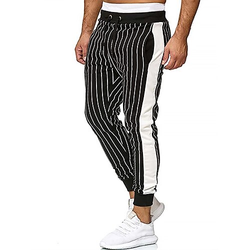 Men's Joggers Tapered pants Trousers Track Pants Casual Pants Drawstring Stripe Sports Ankle-Length Daily Gym Streetwear Casual Black
Men's Joggers Tapered pants Trousers Track Pants Casual Pants Drawstring Stripe Sports Ankle-Length Daily Gym Streetwear Casual Black