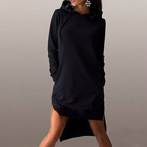 Women's Hoodie Dress Winter Dress Short Mini Dress Black Blue Gray Army Green Khaki Red Long Sleeve Pure Color Split Pocket Plus High Low Fall Winter Hooded Casual Modern 2022 S M L XL / Casual Dress
Women's Hoodie Dress Winter Dress Short Mini Dress Black Blue Gray Army Green Khaki Red Long Sleeve Pure Color Split Pocket Plus High Low Fall Winter Hooded Casual Modern 2022 S M L XL / Casual Dress