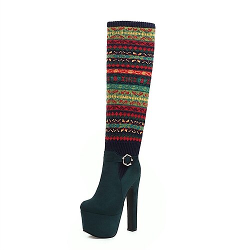 Women's Boots Club Sock Boots Heel Boots Over The Knee Boots Winter Platform High Heel Chunky Heel Round Toe Sexy Synthetics Loafer Braided Black Dark Green
Women's Boots Club Sock Boots Heel Boots Over The Knee Boots Winter Platform High Heel Chunky Heel Round Toe Sexy Synthetics Loafer Braided Black Dark Green