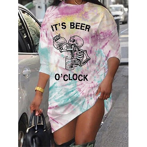 Women's T Shirt Dress Tee Dress Shift Dress Short Mini Dress Rainbow Long Sleeve Tie Dye Letter Print Fall Winter Crew Neck Casual Fashion Loose 2022 S M L XL XXL 3XL / Casual Dress
Women's T Shirt Dress Tee Dress Shift Dress Short Mini Dress Rainbow Long Sleeve Tie Dye Letter Print Fall Winter Crew Neck Casual Fashion Loose 2022 S M L XL XXL 3XL / Casual Dress