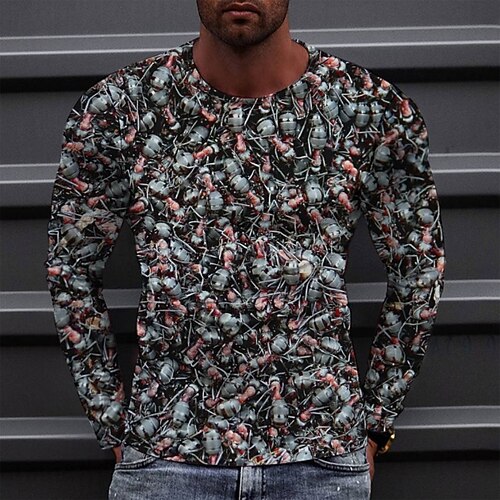 Men's T shirt Tee Tee Graphic Round Neck Black Long Sleeve 3D Print Casual Daily Print Tops Fashion Designer Comfortable Big and Tall
Men's T shirt Tee Tee Graphic Round Neck Black Long Sleeve 3D Print Casual Daily Print Tops Fashion Designer Comfortable Big and Tall